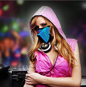 Sound Activated Led Half Mask Toys