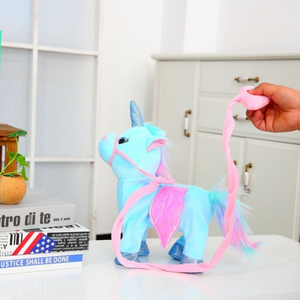 Magic Walking And Singing Unicorn Blue Toys