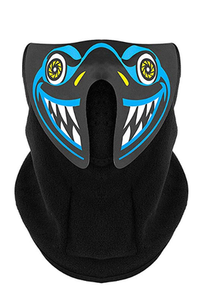 Sound Activated Led Half Mask Blue Monster Toys