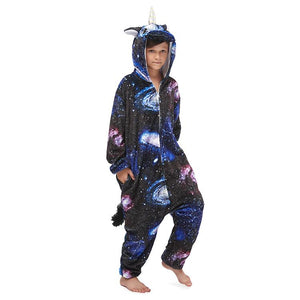 Onesie World Unisex Animal Pyjamas - Dark Galaxy Unicorn Kids (Cosplay / Nightwear Halloween