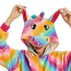Onesie World Unisex Animal Pyjamas - Golden Rainbow Unicorn Adult (Cosplay / Nightwear Halloween