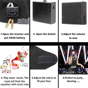 Sound Activated Led Half Mask Toys