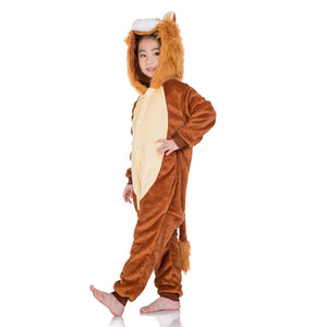Onesie World Unisex Animal Pyjamas - Furry Lion Kids (Cosplay / Nightwear Halloween Carnival Novelty