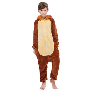 Onesie World Unisex Animal Pyjamas - Furry Lion Kids (Cosplay / Nightwear Halloween Carnival Novelty