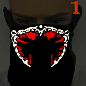 Sound Activated Led Half Mask Red Teeth Toys