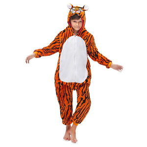 Onesie World Unisex Animal Pyjamas - Tiger Kids (Cosplay / Nightwear Halloween Carnival Novelty