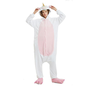 Onesie World Unisex Animal Pyjamas - White Unicorn Adult (Cosplay / Nightwear Halloween Carnival