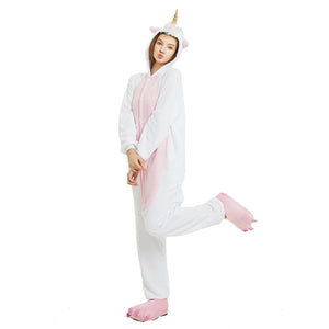 Onesie World Unisex Animal Pyjamas - White Unicorn Adult (Cosplay / Nightwear Halloween Carnival