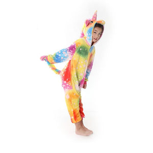 Onesie World Unisex Animal Pyjamas - Yellow Bright Sky Unicorn Kid (Cosplay / Nightwear Halloween