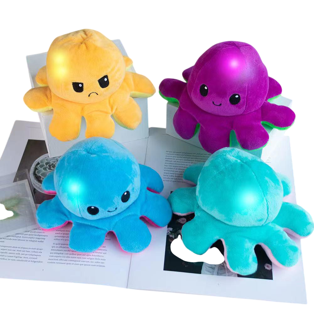 Reversible Octopus Plushies With LED Light