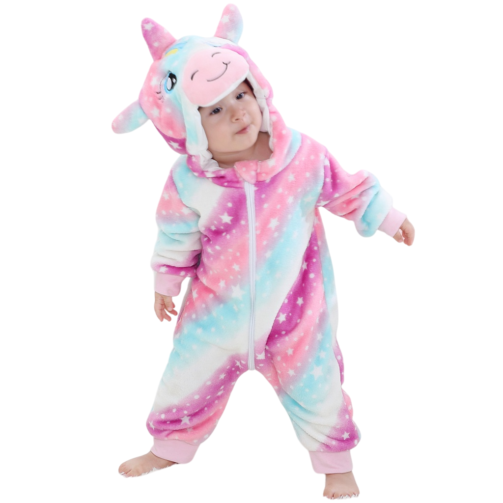 Toy Farm Unisex Animal Pyjamas - Galaxy Starry Sky Unicorn Baby Onesie (Cosplay / Nightwear / Halloween / Carnival / Novelty Costume)
