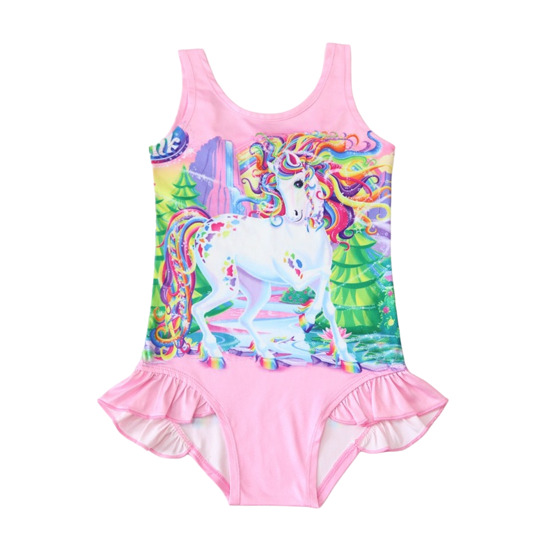 Pink Unicorn One-Piece Swimsuit