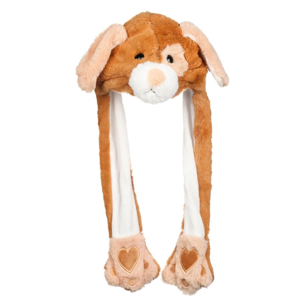 Cute Movable / Jumping / Dancing - Ear Brown Puppy Funny Hat With LED Light