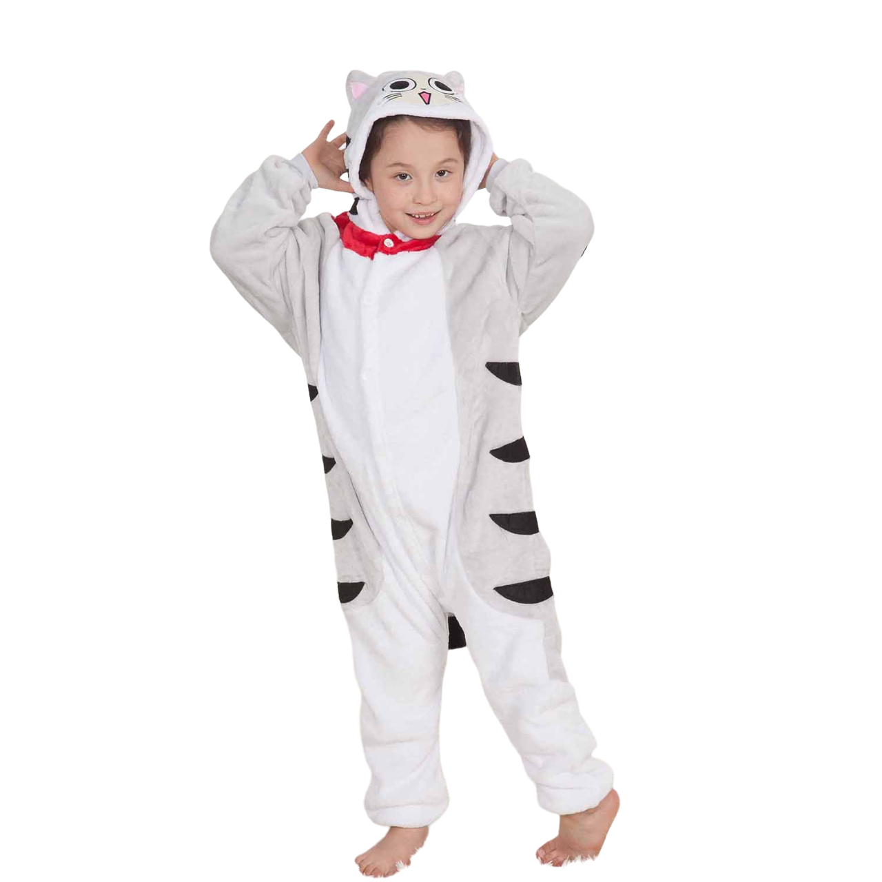 Toy Farm Unisex Animal Pyjamas - Sweet Chii Cat Kids Onesie (Cosplay / Nightwear / Halloween / Carnival / Novelty Costume)