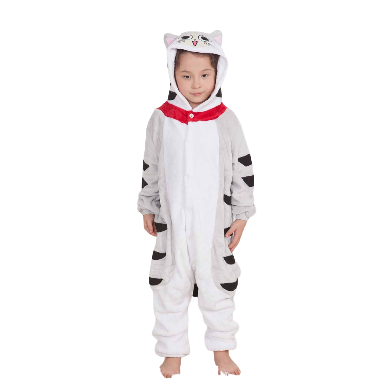 Toy Farm Unisex Animal Pyjamas - Sweet Chii Cat Kids Onesie (Cosplay / Nightwear / Halloween / Carnival / Novelty Costume)