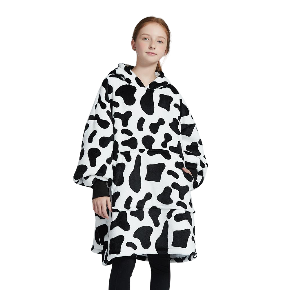 My Snuggy - Small Monochrome Cow Hoodie Blanket