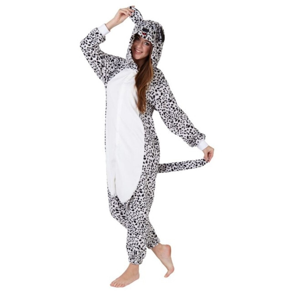 Toy Farm Unisex Animal Pyjamas - Dalmatian Dog Adult Onesie (Cosplay / Nightwear / Halloween / Carnival / Novelty Costume)