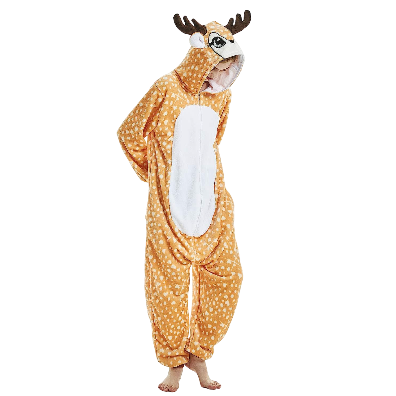 Toy Farm Unisex Animal Pyjamas - Deer Adult Onesie (Cosplay / Nightwear / Halloween / Carnival / Novelty Costume)