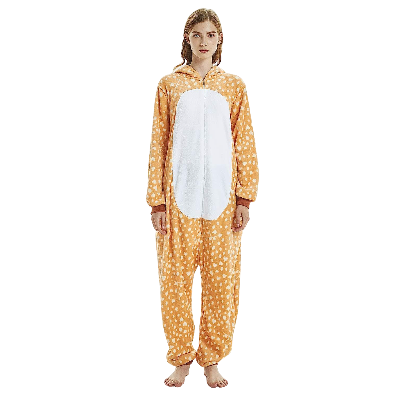 Toy Farm Unisex Animal Pyjamas - Deer Adult Onesie (Cosplay / Nightwear / Halloween / Carnival / Novelty Costume)