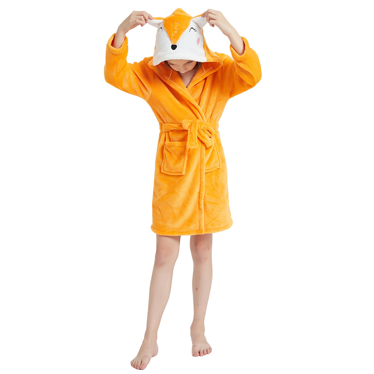 Toy Farm Orange Fox Kids Bathrobe