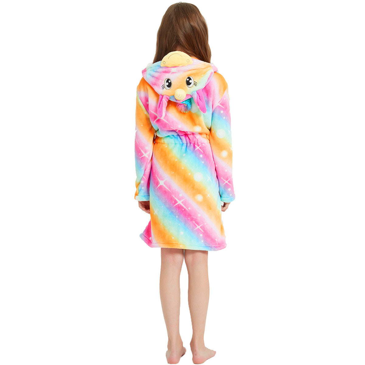 Toy Farm - Golden Rainbow Unicorn Kids Bathrobe