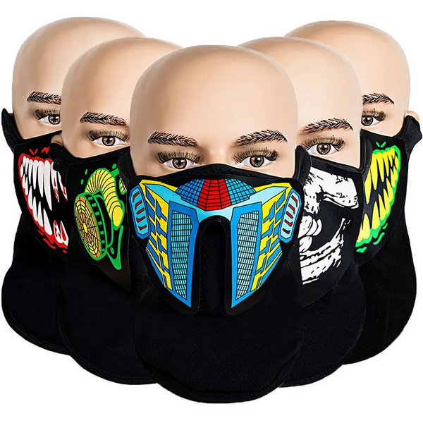 Sound Activated LED Half Mask