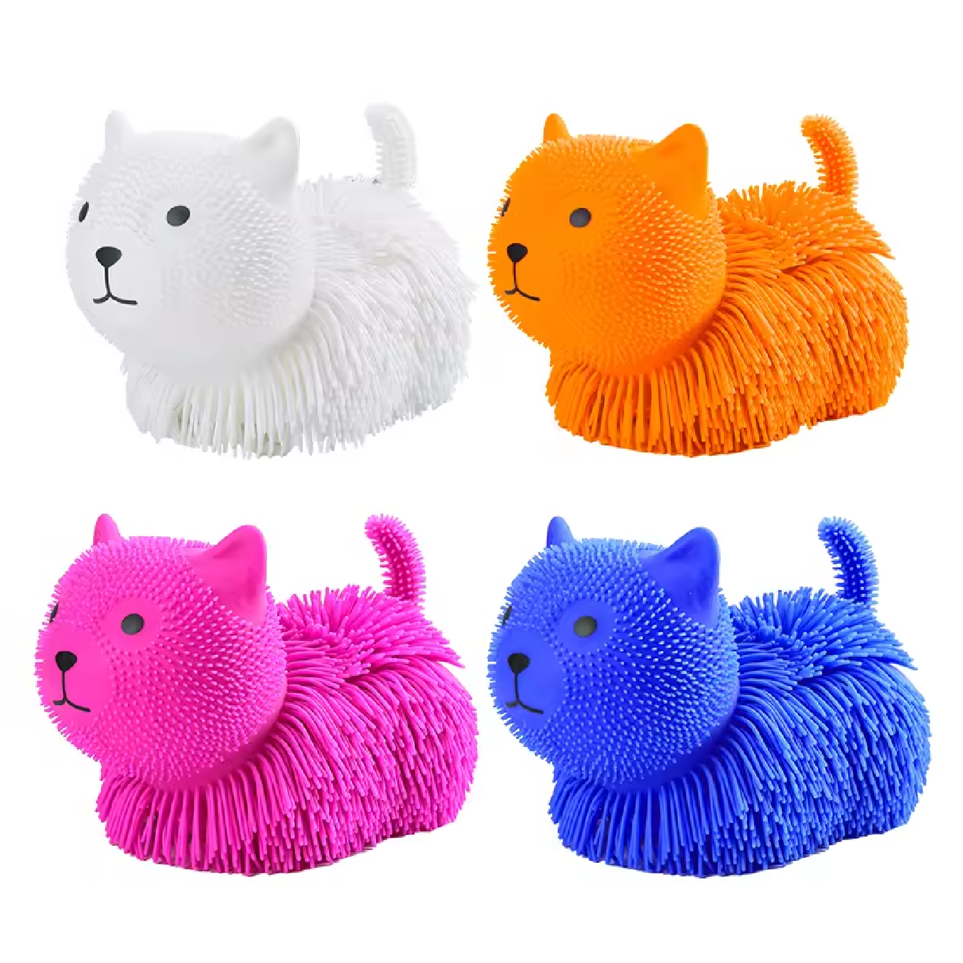 LED Light Bushy Hair Cat Squishy