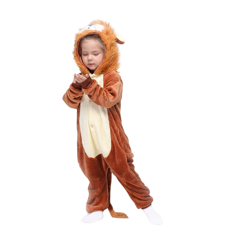 Toy Farm Unisex Animal Pyjamas - Lion Baby Onesie (Cosplay / Nightwear / Halloween / Carnival / Novelty Costume)