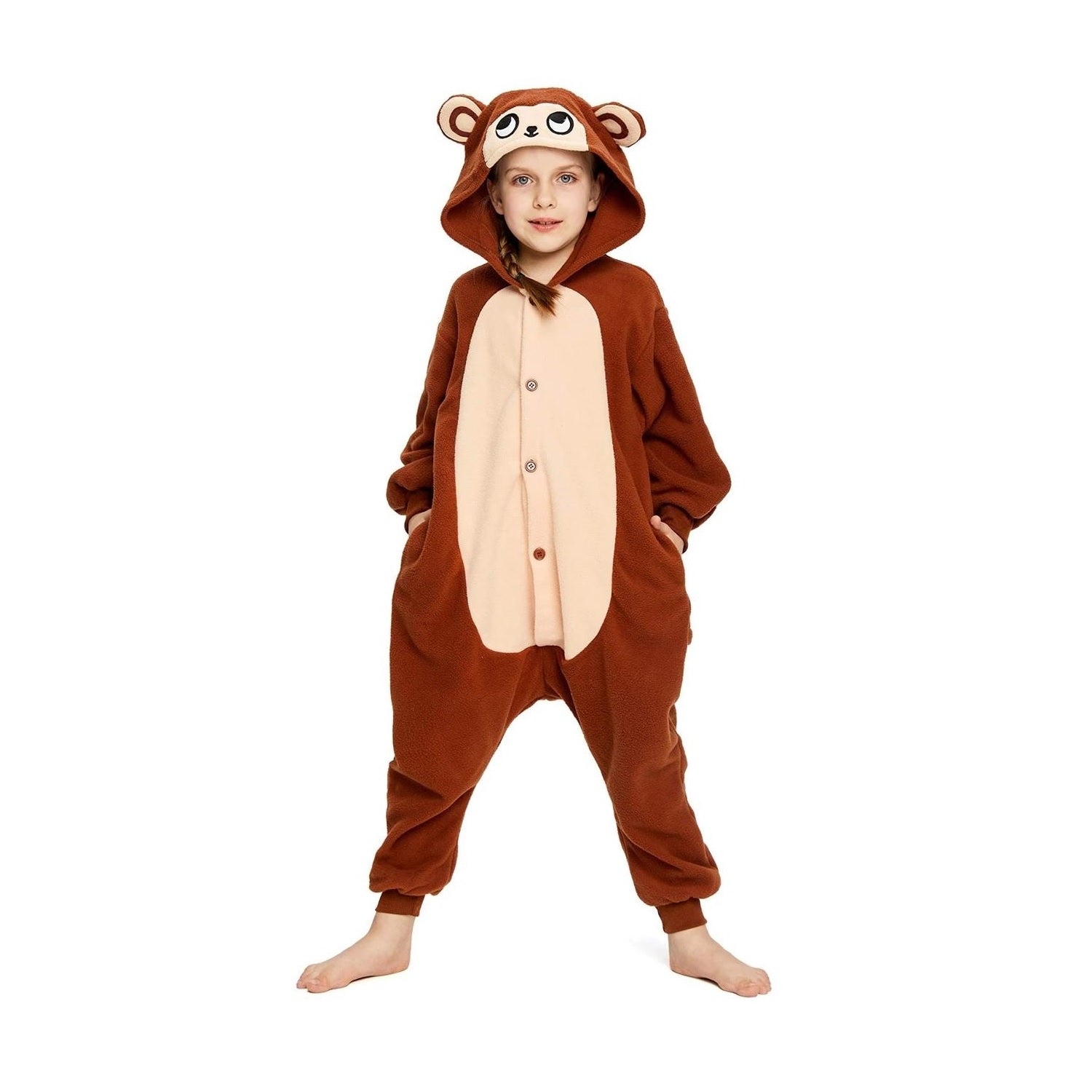 Toy Farm Unisex Animal Pyjamas - Monkey Kids Onesie (Cosplay / Nightwear / Halloween / Carnival / Novelty Costume)