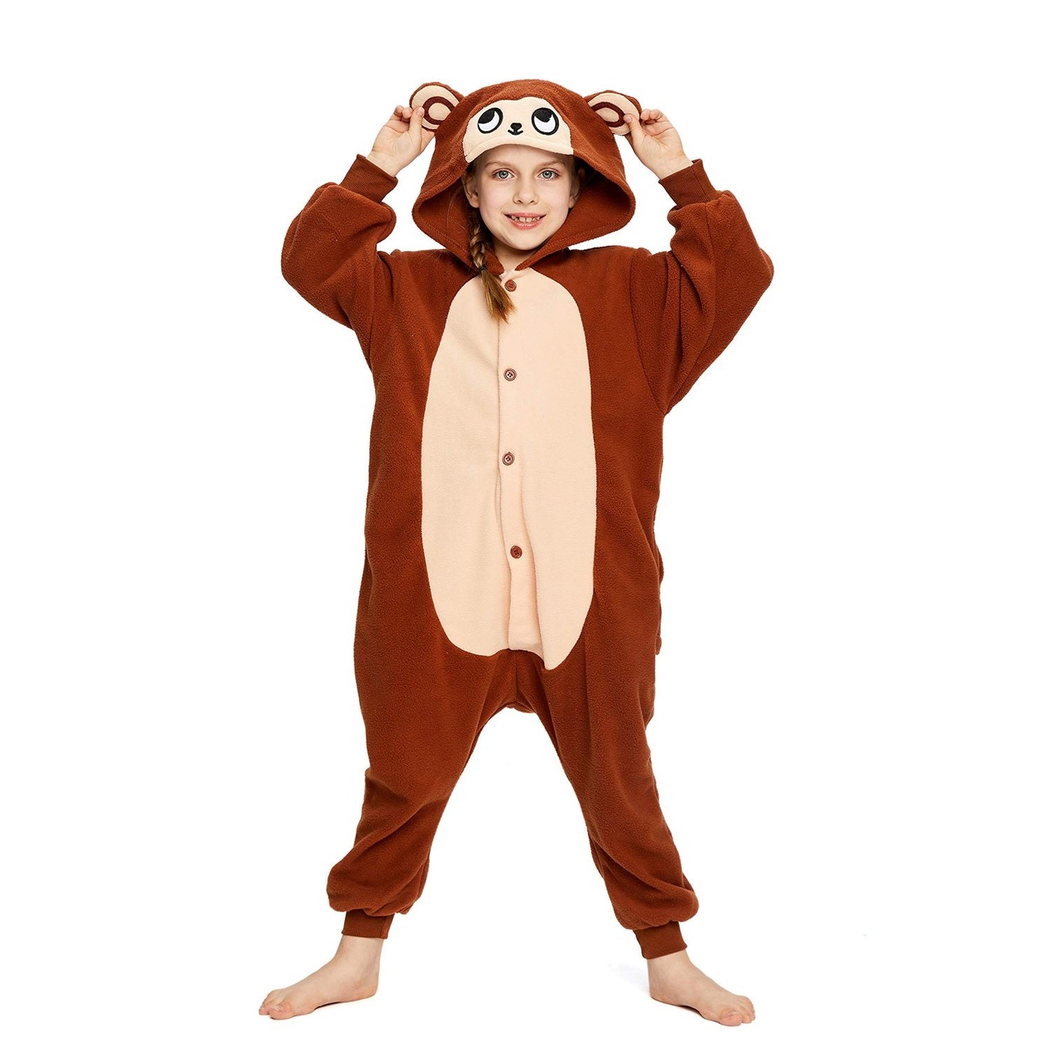 Toy Farm Unisex Animal Pyjamas - Monkey Kids Onesie (Cosplay / Nightwear / Halloween / Carnival / Novelty Costume)