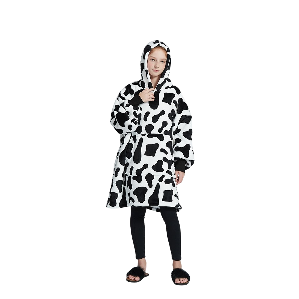 My Snuggy - Small Monochrome Cow Hoodie Blanket