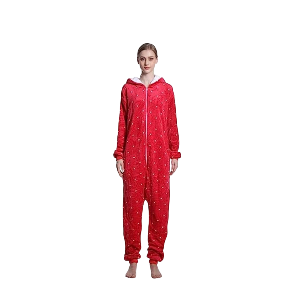 Toy Farm Unisex Animal Pyjamas - Red Deer Adult Onesie (Cosplay / Nightwear / Halloween / Carnival / Novelty Costume)