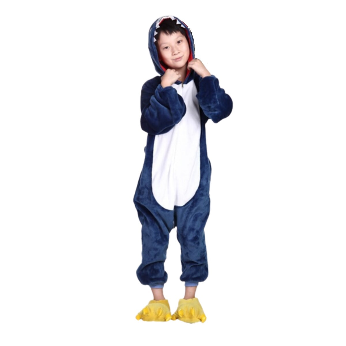 Toy Farm Unisex Animal Pyjamas - Navy Blue Shark Kids Onesie (Cosplay / Nightwear / Halloween / Carnival / Novelty Costume)