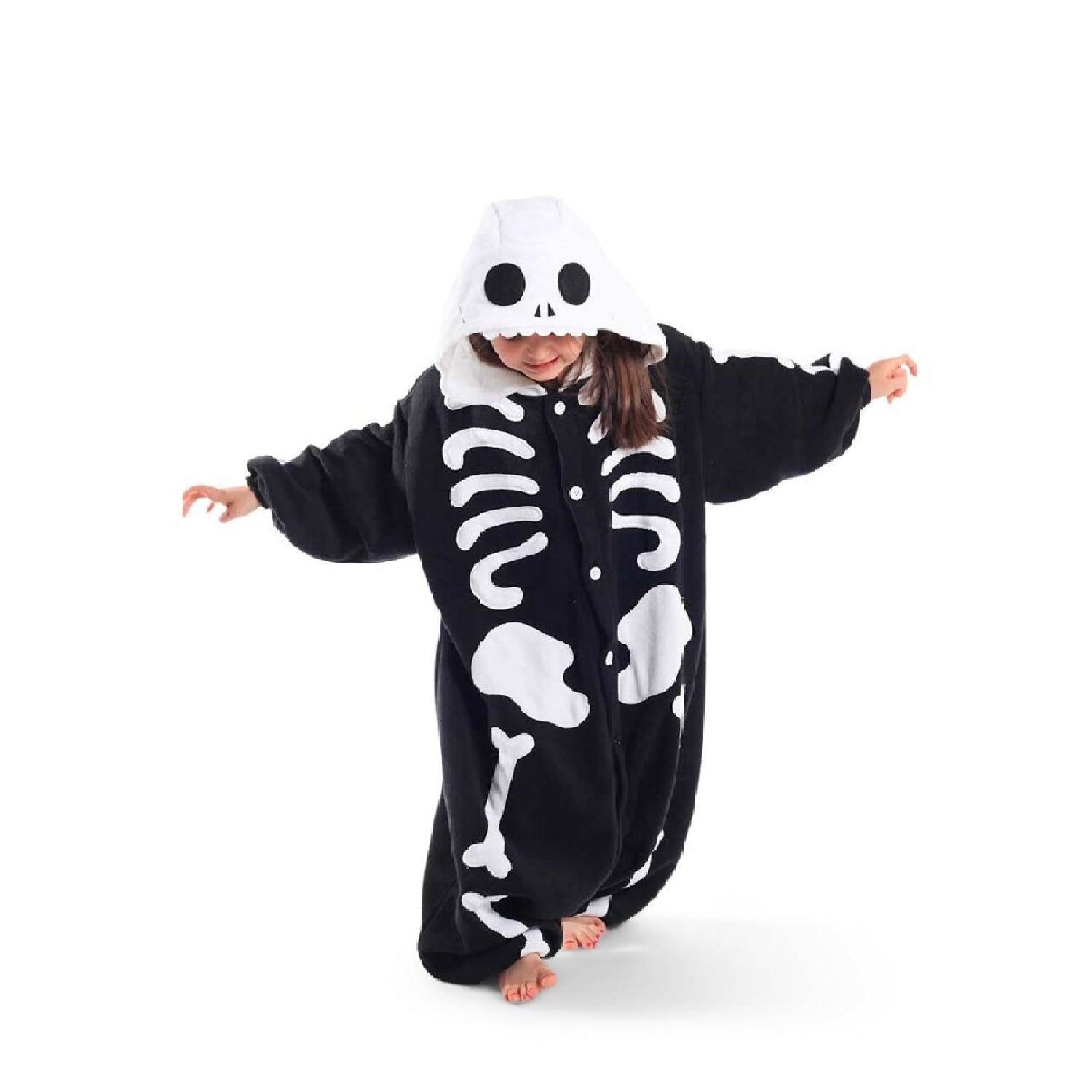 Toy Farm Unisex Animal Pyjamas - Skeleton Baby Onesie (Cosplay / Nightwear / Halloween / Carnival / Novelty Costume)