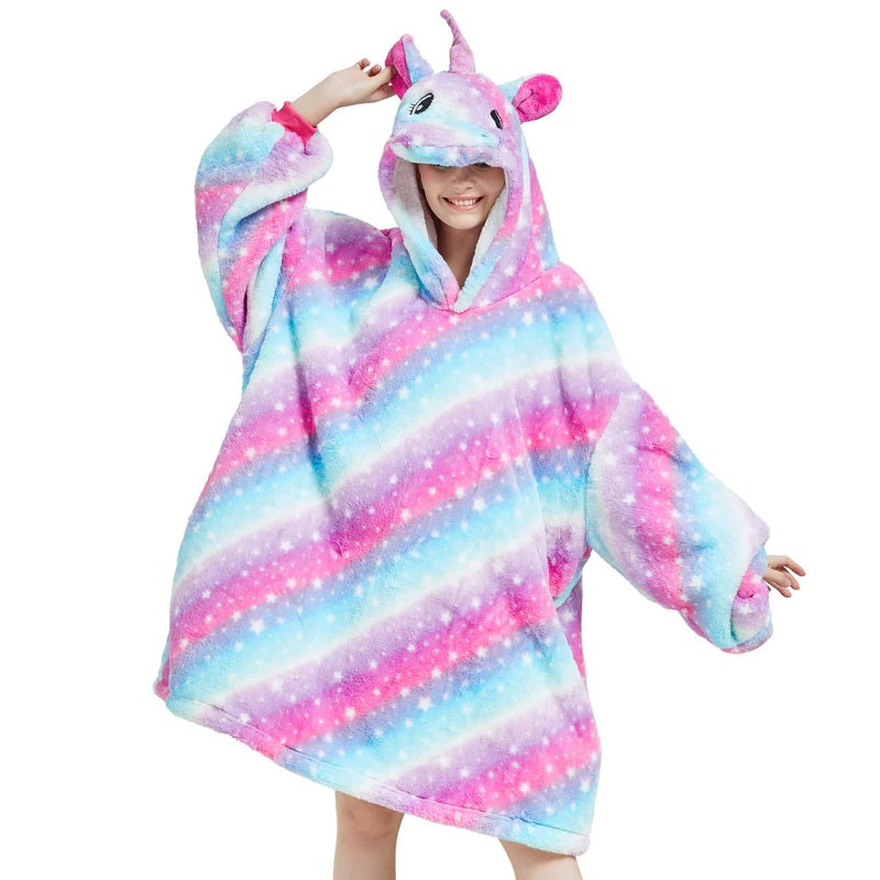My Snuggy - Large Galaxy Starry Sky Unicorn Hoodie Blanket