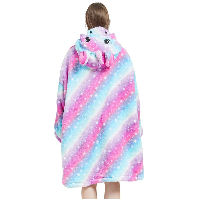 My Snuggy - Large Galaxy Starry Sky Unicorn Hoodie Blanket