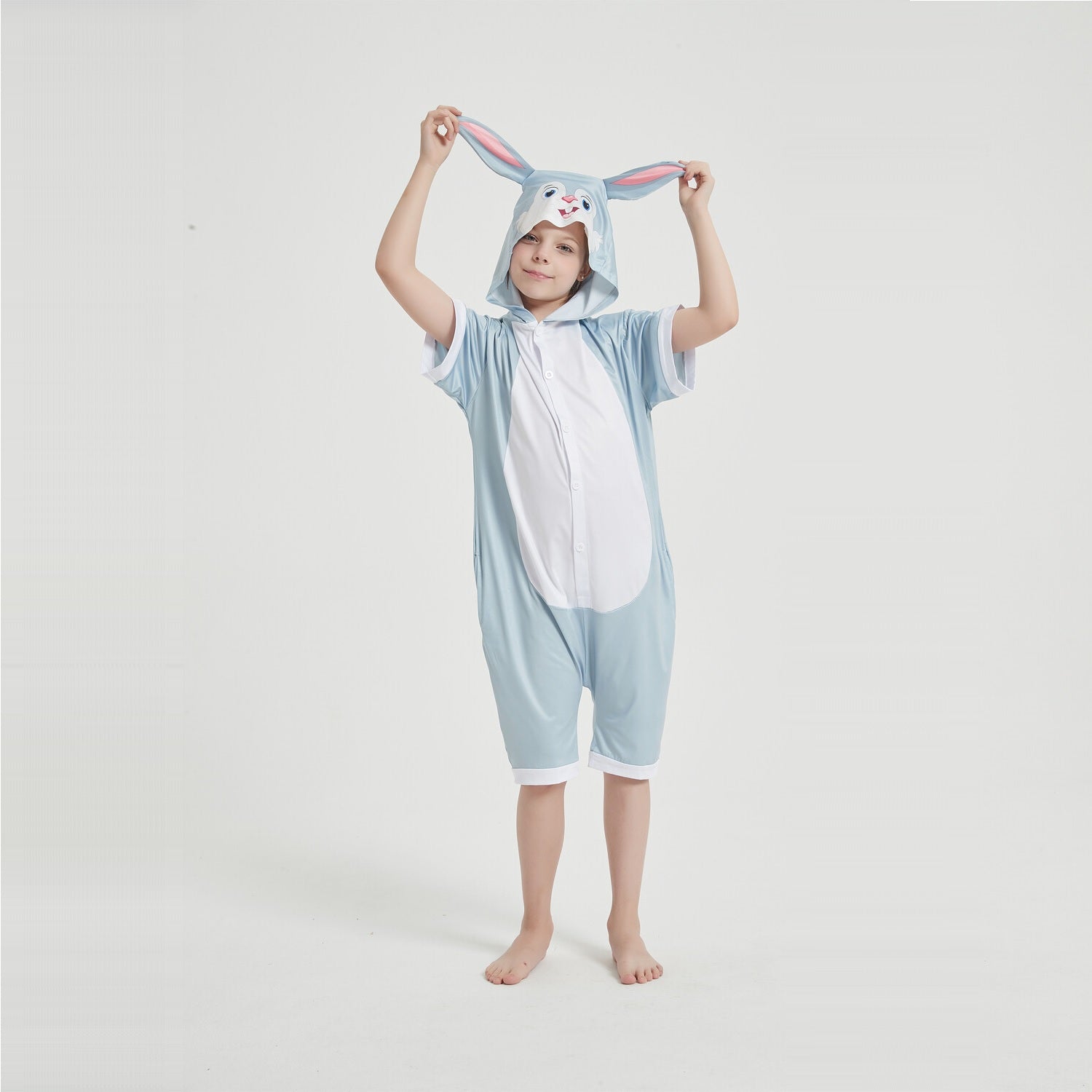 Toy Farm Unisex Animal Summer Pyjamas - Bunny Kids Summer Onesie (Book-week / Nightwear / Halloween / Pyjama Days)