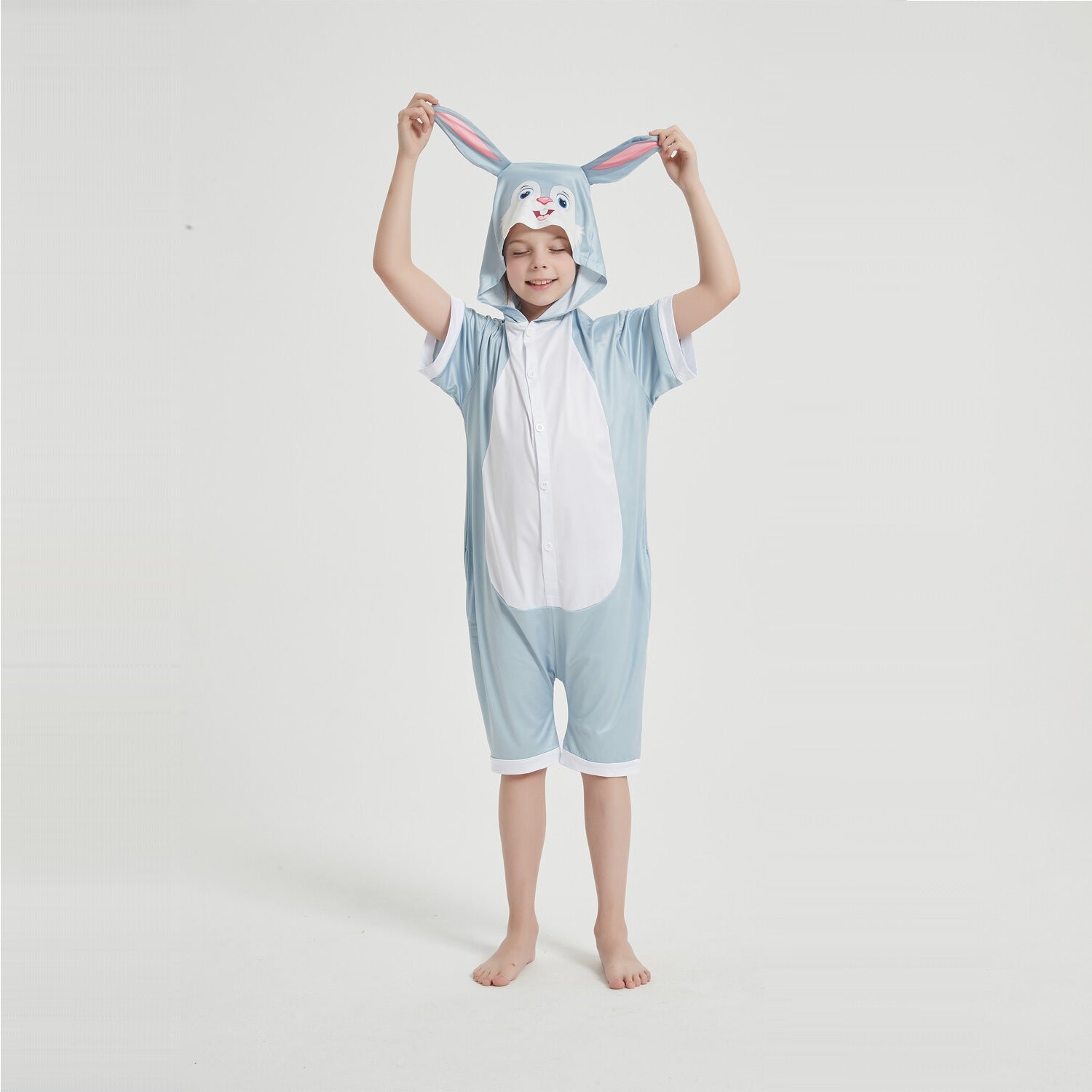 Toy Farm Unisex Animal Summer Pyjamas - Bunny Kids Summer Onesie (Book-week / Nightwear / Halloween / Pyjama Days)