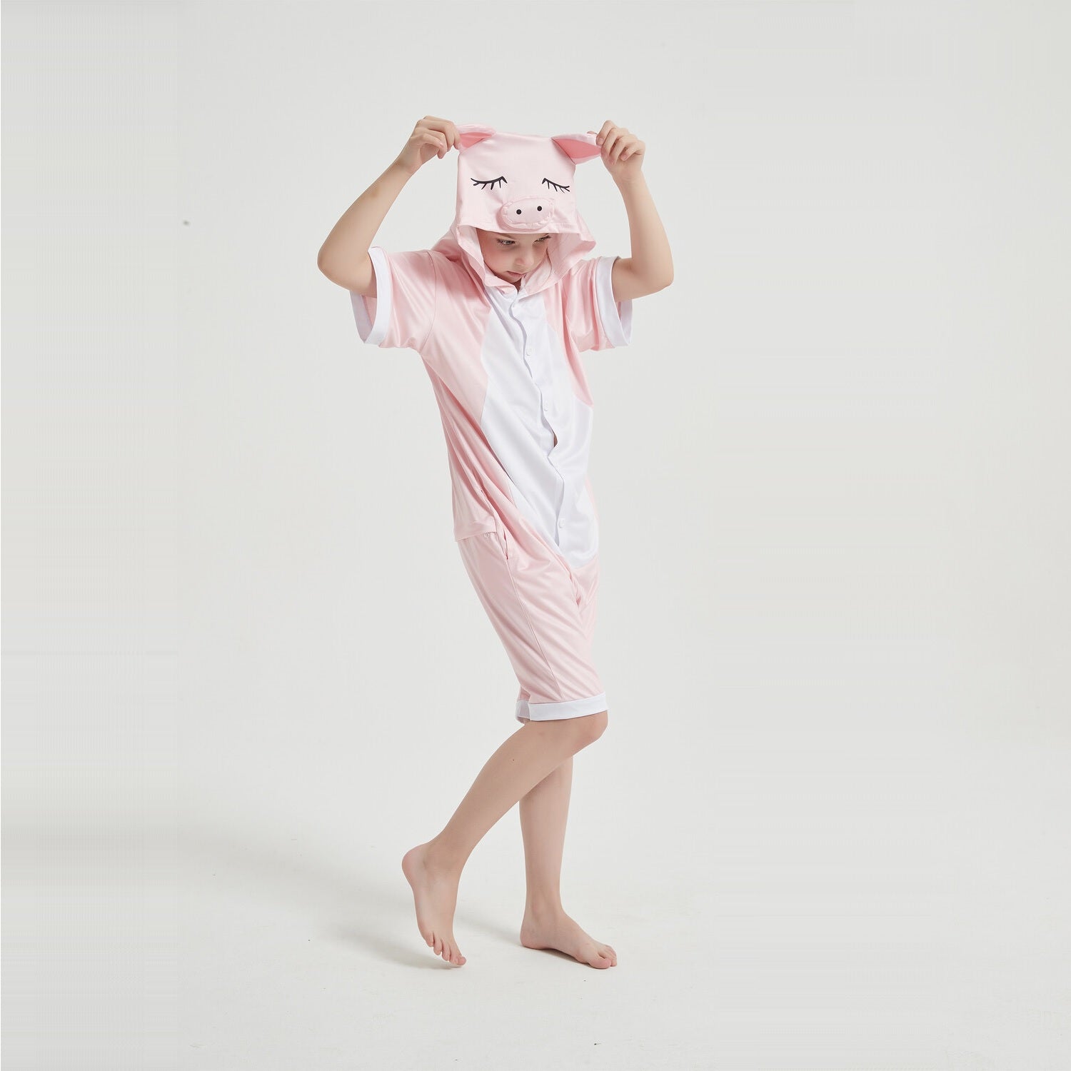 Toy Farm Unisex Animal Summer Pyjamas - Pig Kids Summer Onesie (Book-week / Nightwear / Halloween / Pyjama Days)