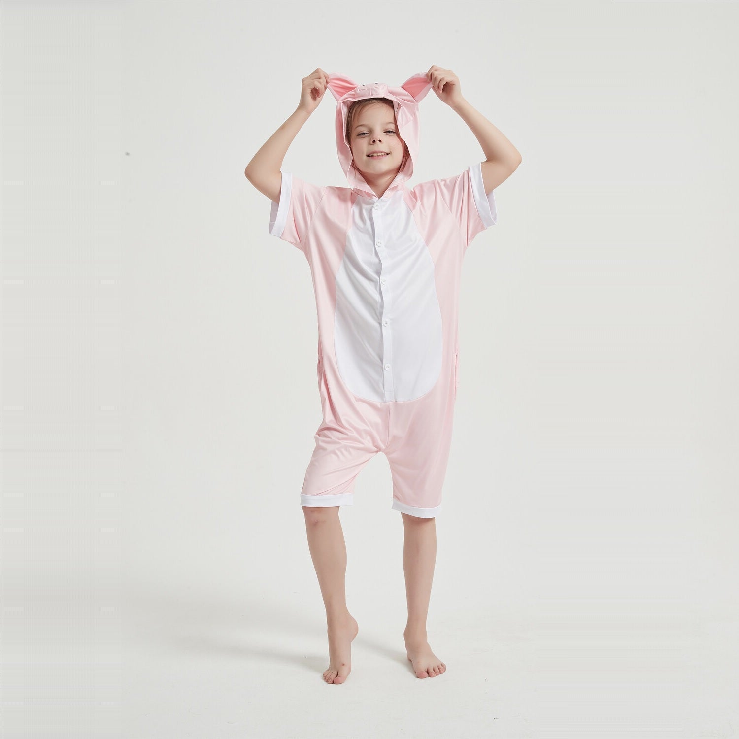 Toy Farm Unisex Animal Summer Pyjamas - Pig Kids Summer Onesie (Book-week / Nightwear / Halloween / Pyjama Days)