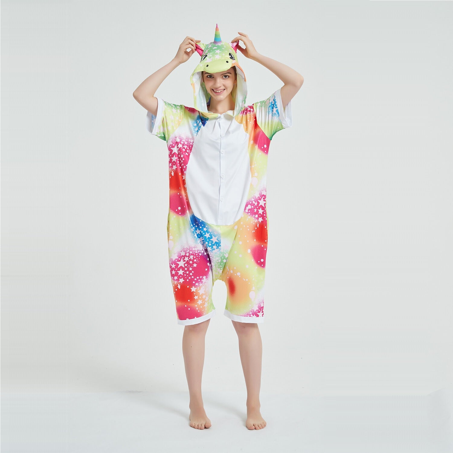 Toy Farm Unisex Animal Summer Pyjamas - Yellow Bright Sky Adult Summer Onesie (Book-week / Nightwear / Halloween / Pyjama Days)