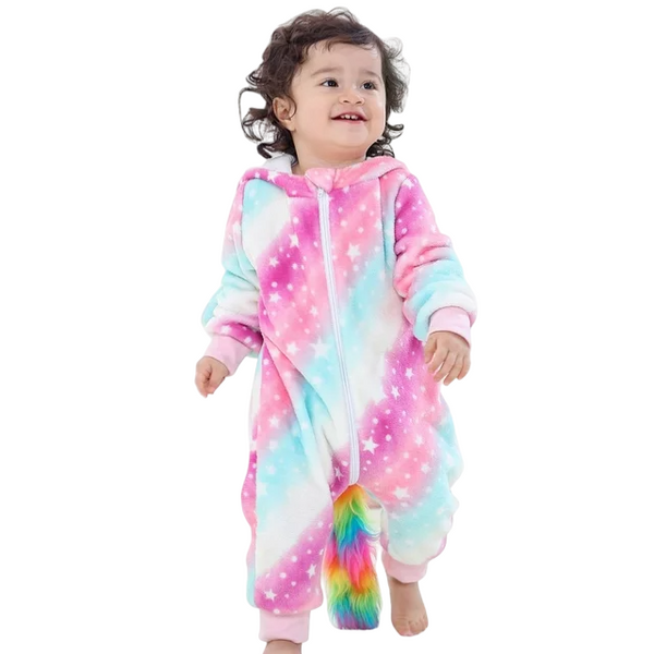 Toy Farm Unisex Animal Pyjamas - Galaxy Starry Sky Unicorn Baby Onesie (Cosplay / Nightwear / Halloween / Carnival / Novelty Costume)