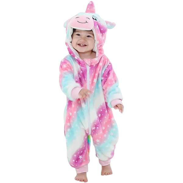 Toy Farm Unisex Animal Pyjamas - Galaxy Starry Sky Unicorn Baby Onesie (Cosplay / Nightwear / Halloween / Carnival / Novelty Costume)