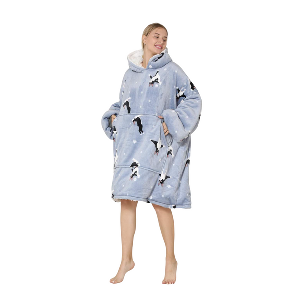 My Snuggy - Large French Bulldog Yoga Lover Hoodie Blanket