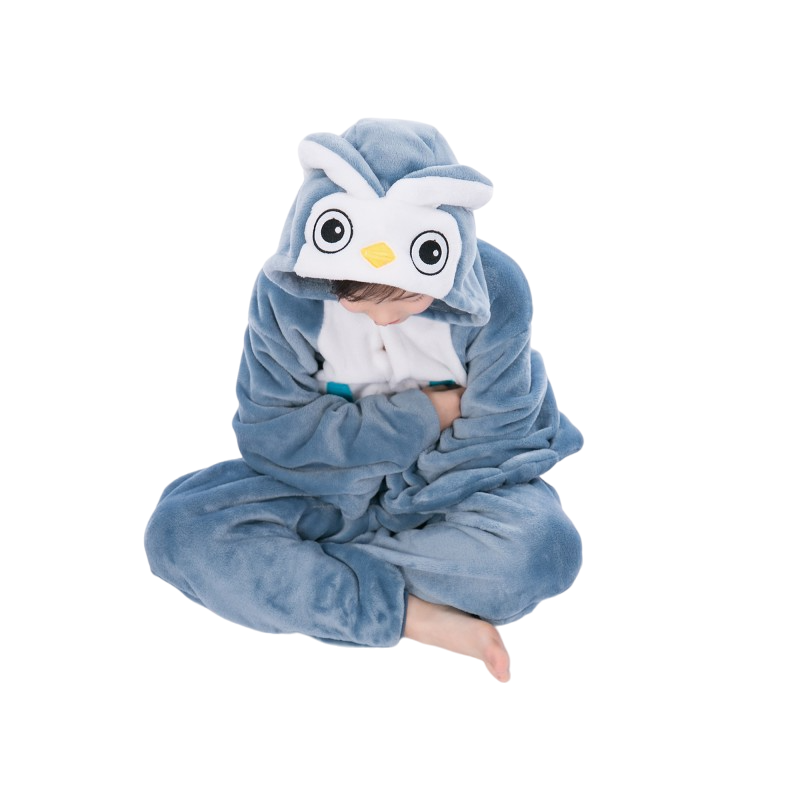 Toy Farm Unisex Animal Pyjamas - Owl Kids Onesie (Cosplay / Nightwear / Halloween / Carnival / Novelty Costume)