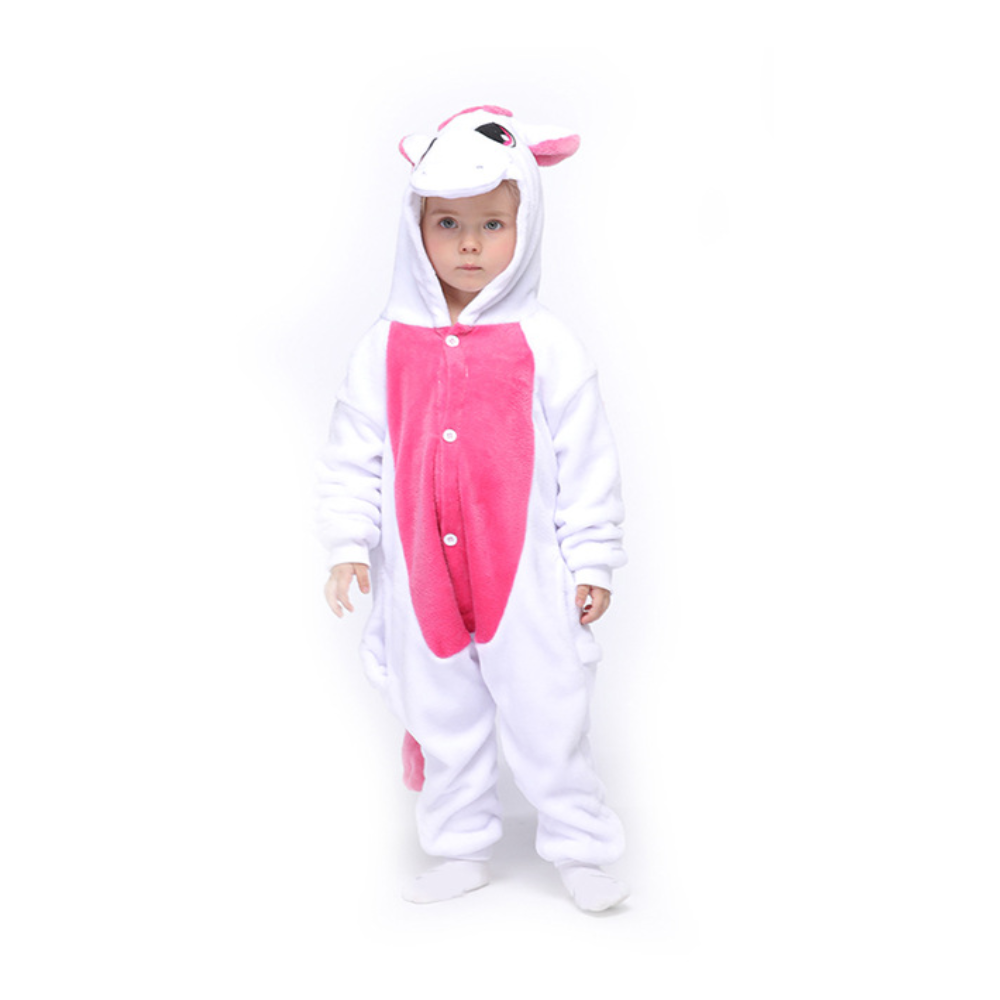 Toy Farm Unisex Animal Pyjamas - Pink Winged Unicorn Baby Onesie (Cosplay / Nightwear / Halloween / Carnival / Novelty Costume)