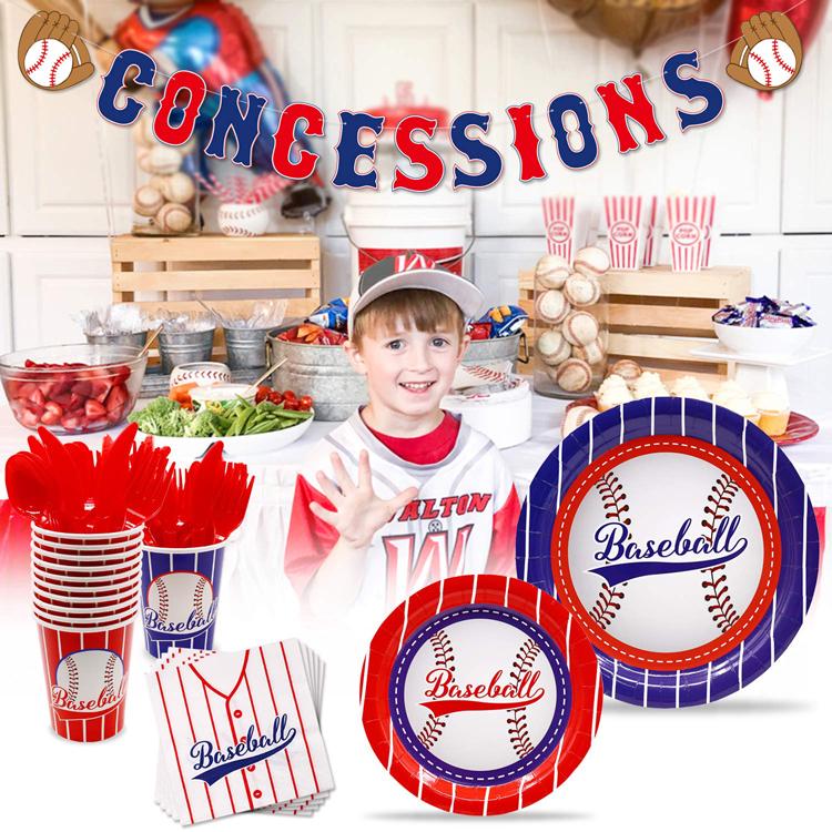 Baseball Theme Birthday Party Tableware Package