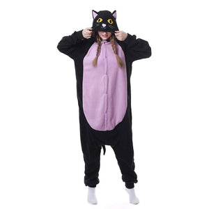 Onesie World Unisex Animal Pyjamas - Spooky Black Cat Adult (Cosplay / Nightwear Halloween Carnival