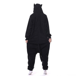 Onesie World Unisex Animal Pyjamas - Spooky Black Cat Adult (Cosplay / Nightwear Halloween Carnival