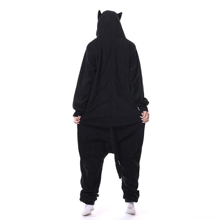 Onesie World Unisex Animal Pyjamas - Spooky Black Cat Adult (Cosplay / Nightwear Halloween Carnival